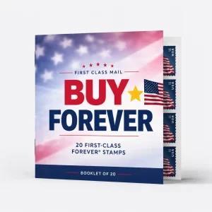 Mailing Stamp – First Class Mail, Booklet of 20 (Flag Design)